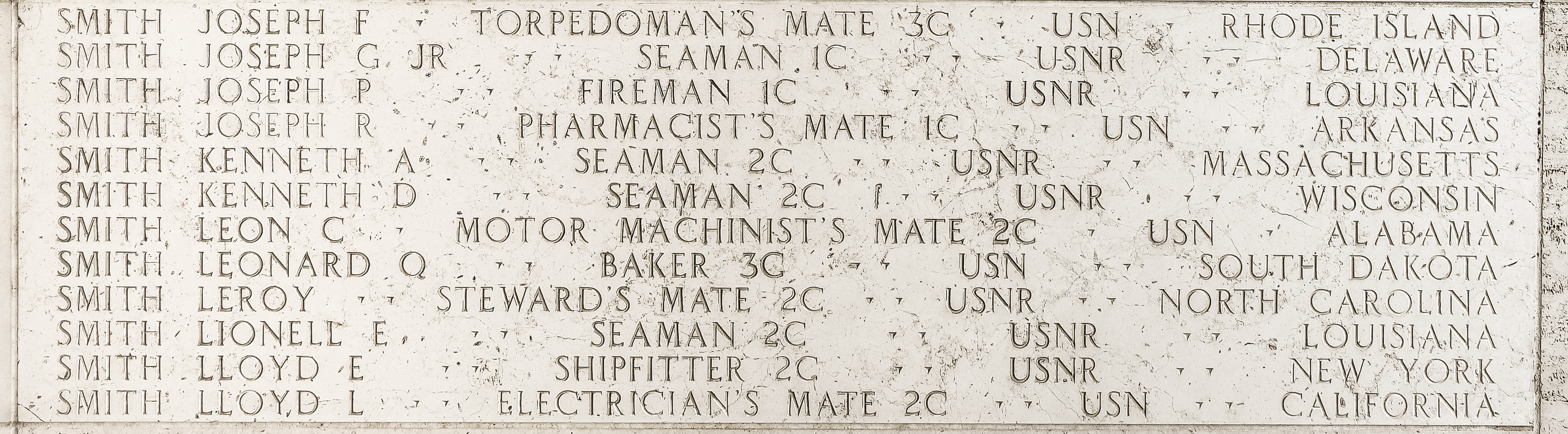 Joseph F. Smith, Torpedoman's Mate Third Class